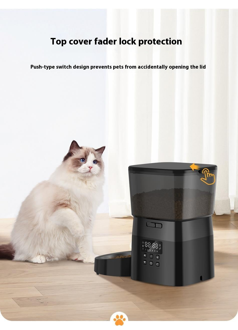 KFX-4429501 Automatic Pet Feeder with 2L Capacity and Stainless Steel Bowl