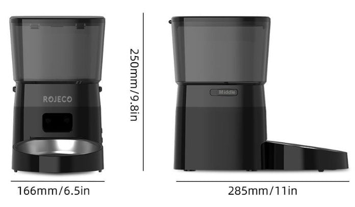 KFX-4429501 Automatic Pet Feeder with 2L Capacity and Stainless Steel Bowl
