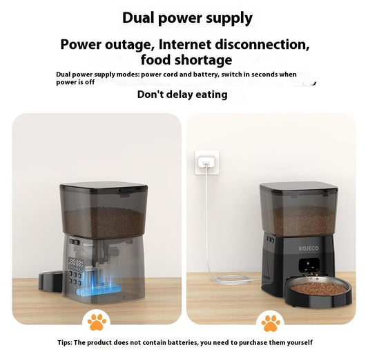 KFX-4429501 Automatic Pet Feeder with 2L Capacity and Stainless Steel Bowl