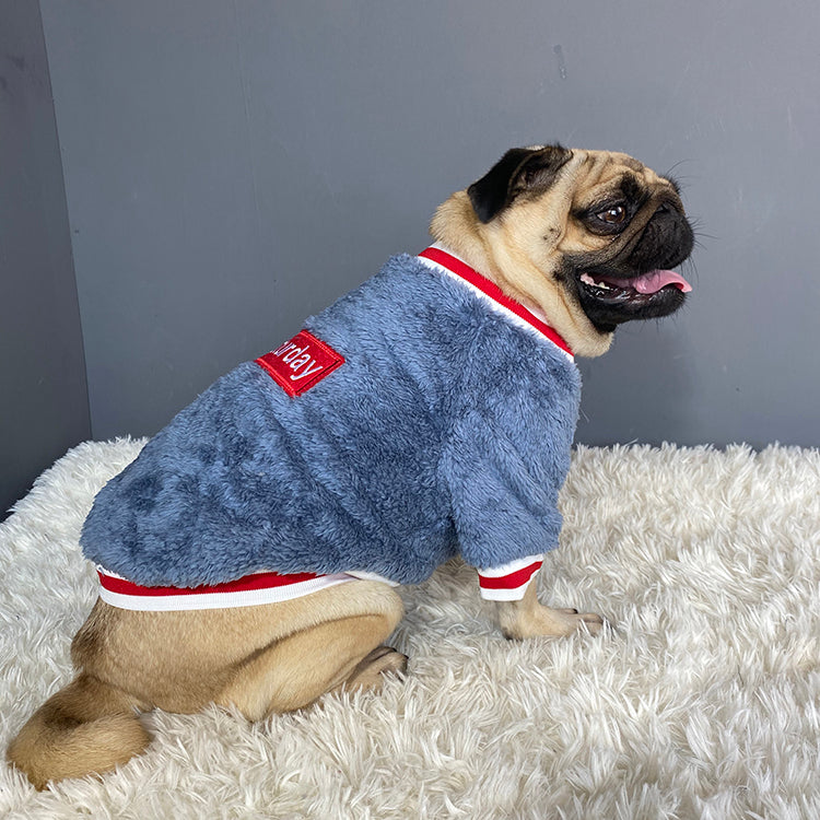 KFX-4429757 Casual Cotton Pet Sweater in Blue for Dogs - Various Sizes Available