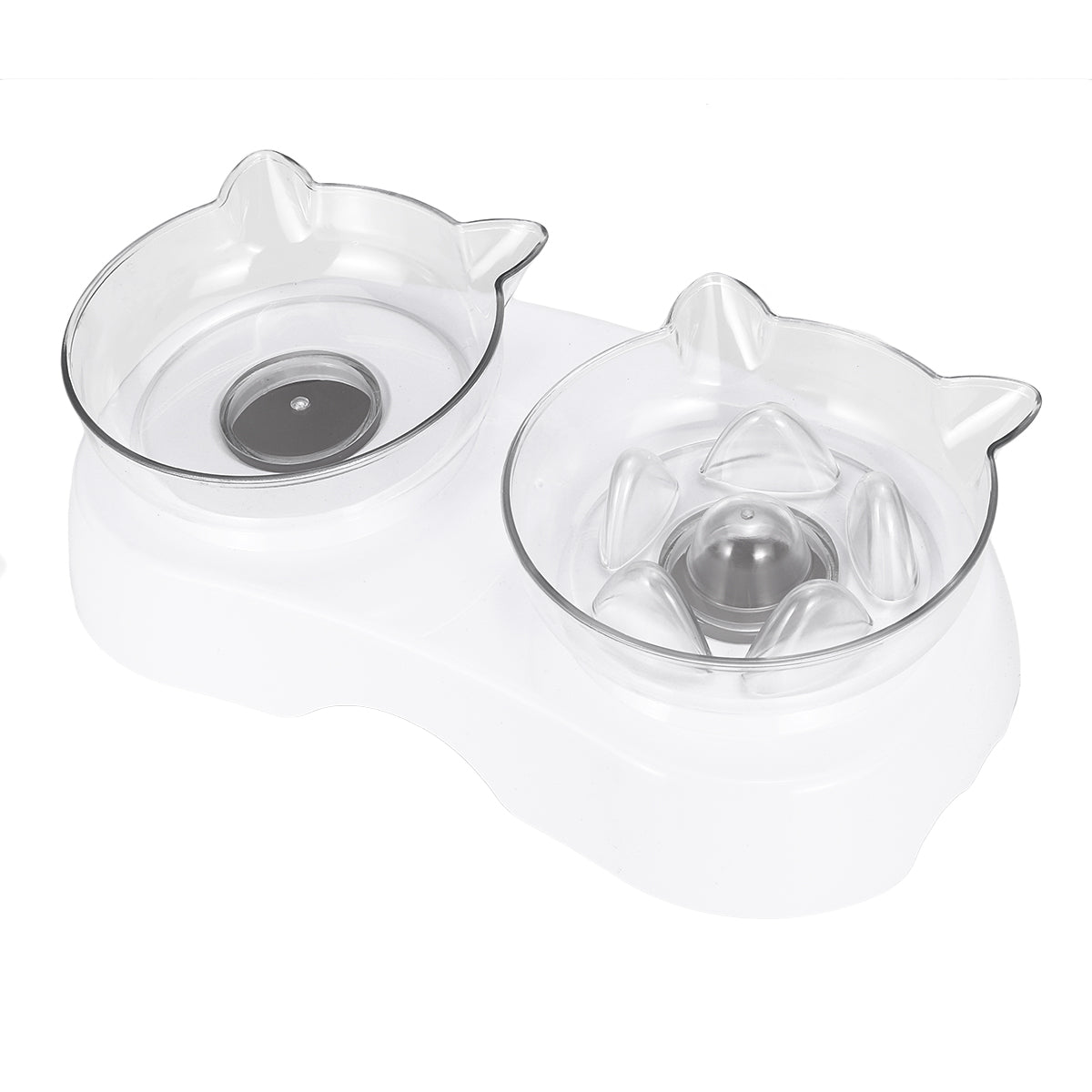 KFX-4430653 Cervical Spine Support Double Cat Bowl with Oblique Mouth Design