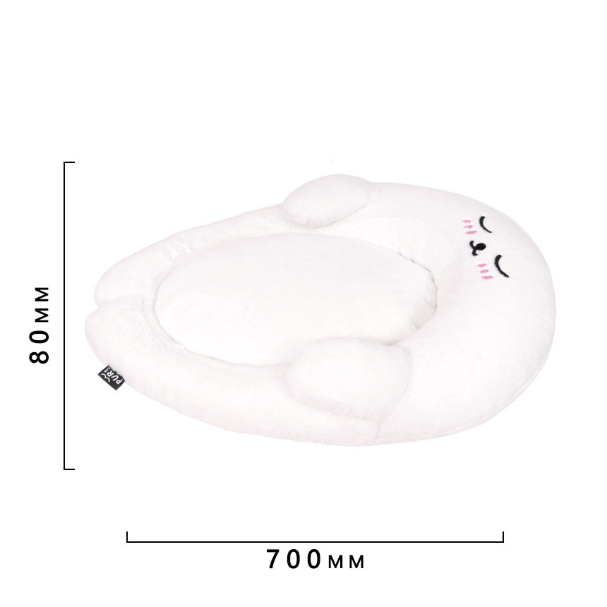 KFX-4430909 Cozy Removable Pet Nest Mat with Raised Rim for Secure Sleeping
