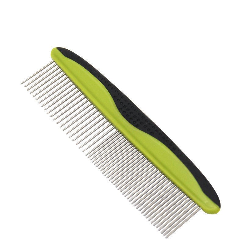 KFX-4436029 Double-Sided Pet Knot Comb for Cats and Dogs – TPR/PP/Stainless Steel, Compact Design
