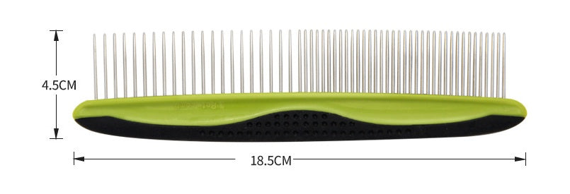 KFX-4436029 Double-Sided Pet Knot Comb for Cats and Dogs – TPR/PP/Stainless Steel, Compact Design