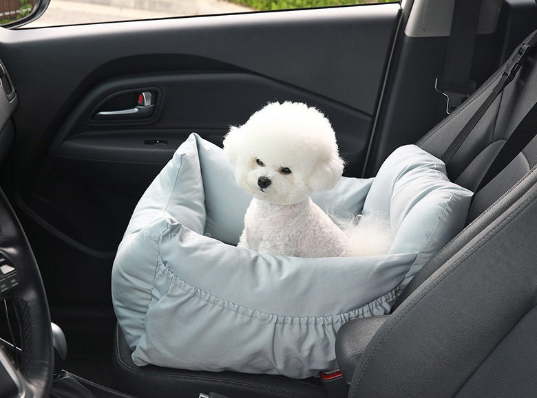 KFX-4436669 Light Blue, Pink, Gray Vehicle Kennel - Removable & Washable Pet Car Safety Seat, Medium & Large Sizes