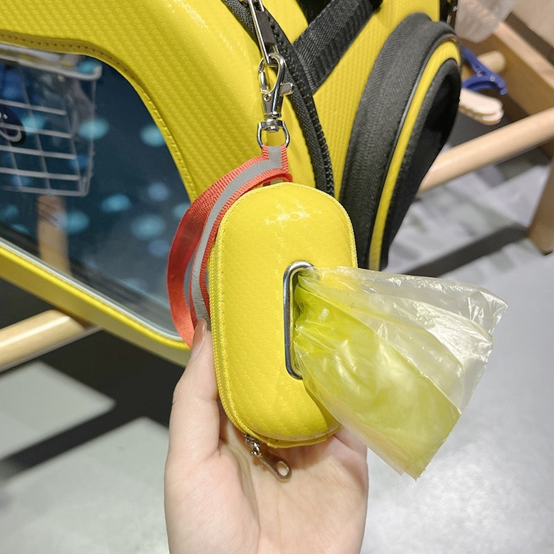 KFX-4442429 Compact Pet Pooper Scooper for Outdoor Dog Walking - Durable Plastic in Black, Yellow, or Red