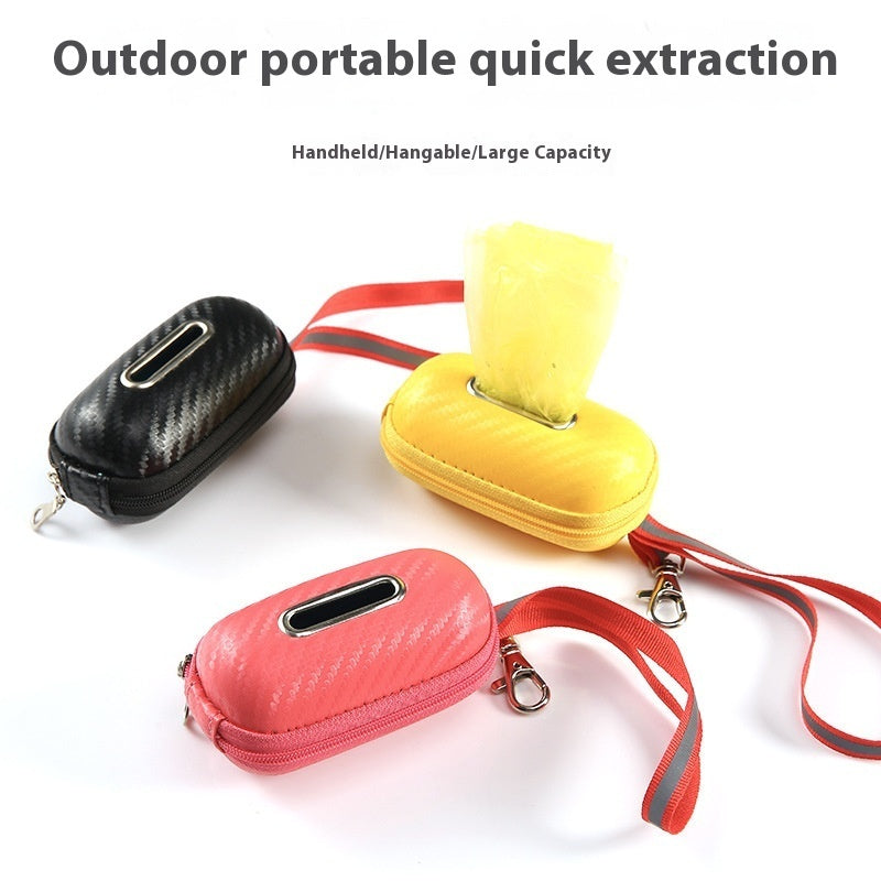 KFX-4442429 Compact Pet Pooper Scooper for Outdoor Dog Walking - Durable Plastic in Black, Yellow, or Red