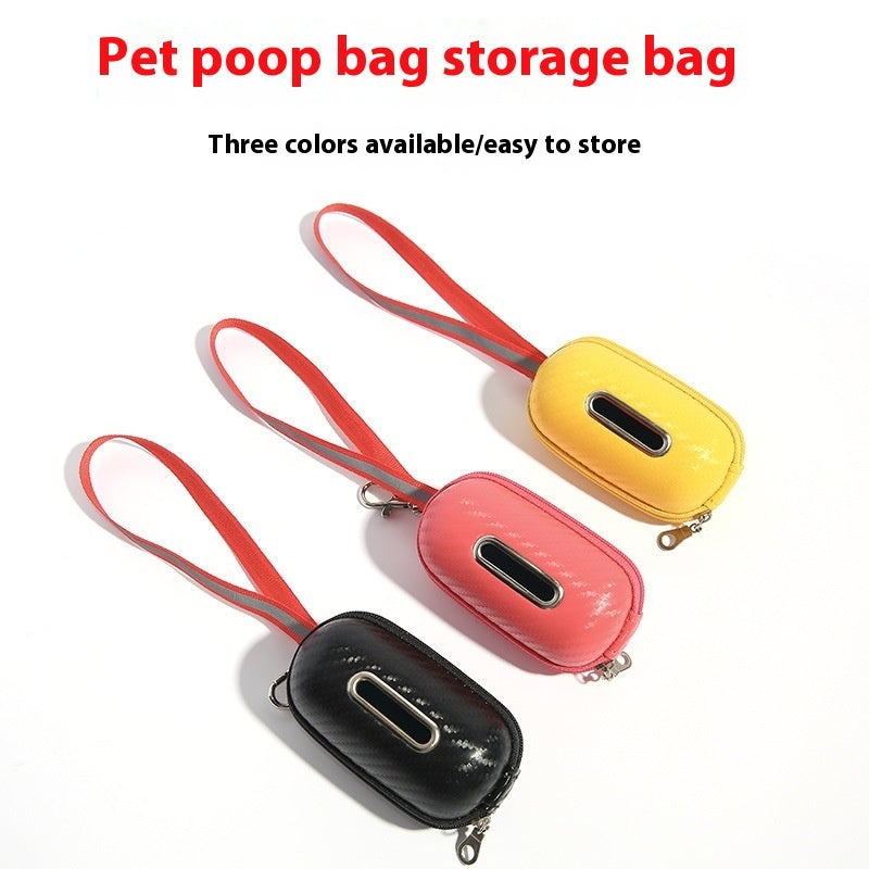 KFX-4442429 Compact Pet Pooper Scooper for Outdoor Dog Walking - Durable Plastic in Black, Yellow, or Red