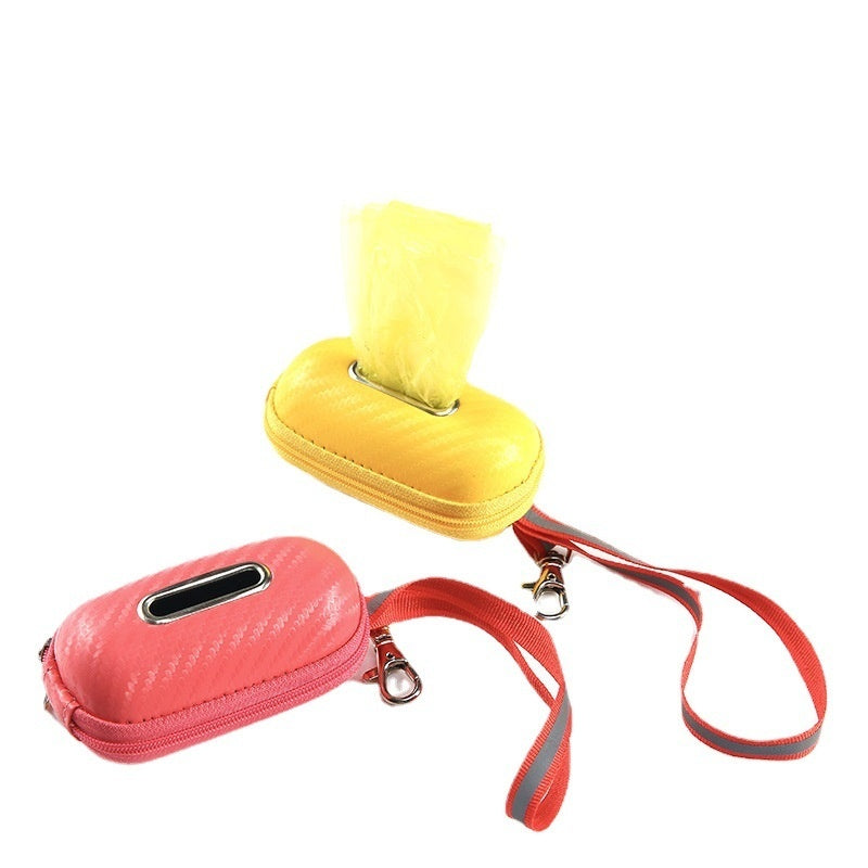 KFX-4442429 Compact Pet Pooper Scooper for Outdoor Dog Walking - Durable Plastic in Black, Yellow, or Red