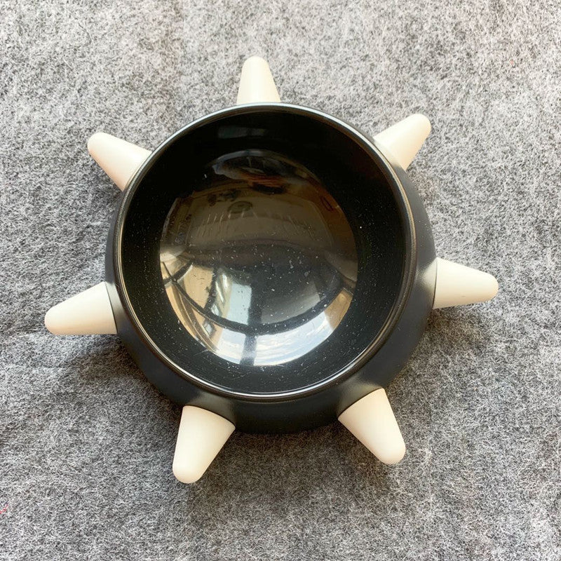KFX-4446141 Creative Simple Pet Oblique Rivet Food Bowl - 500ML Capacity in Various Color Combinations