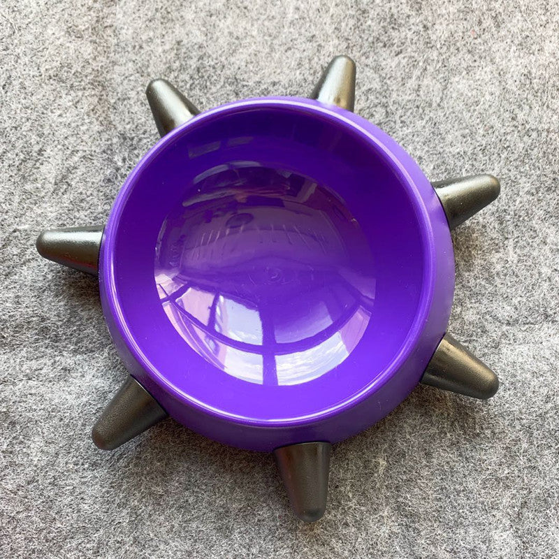 KFX-4446141 Creative Simple Pet Oblique Rivet Food Bowl - 500ML Capacity in Various Color Combinations