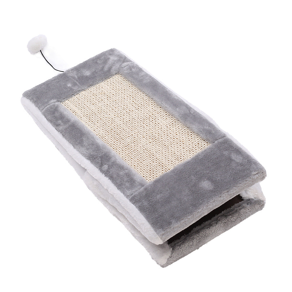KFX-4449981 Triangle Cat Claw Sisal Toy - Available in Small and Large Sizes in Gray White or Light Brown Beige