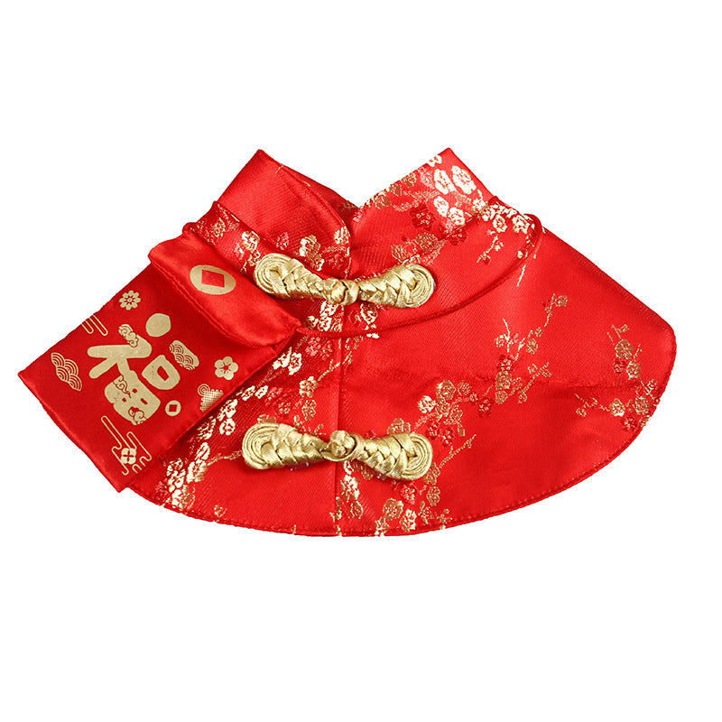 KFX-4452285 Cozy Red Cloak for Cats - Perfect for New Year Celebrations