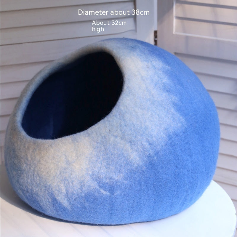 KFX-4455741 Wool Felt Cat House - Various Designs for Cozy Cat Napping