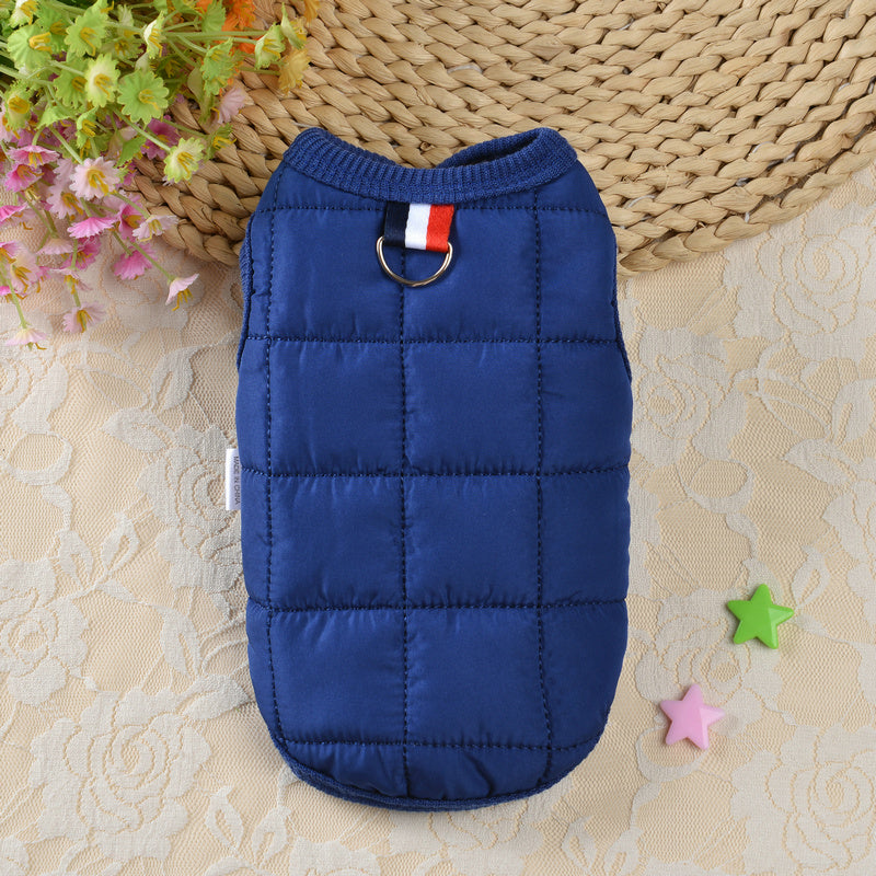 KFX-4456125 Plaid Cotton Vest for Pets in Red, Blue, Beige, and Pink - Various Sizes Available