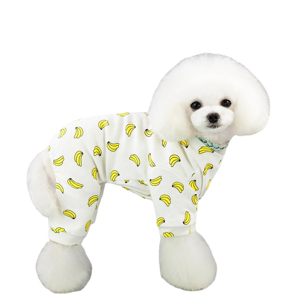 KFX-4456765 Cotton Pet Pajamas in Five Fun Colors for Comfortable Home Wear