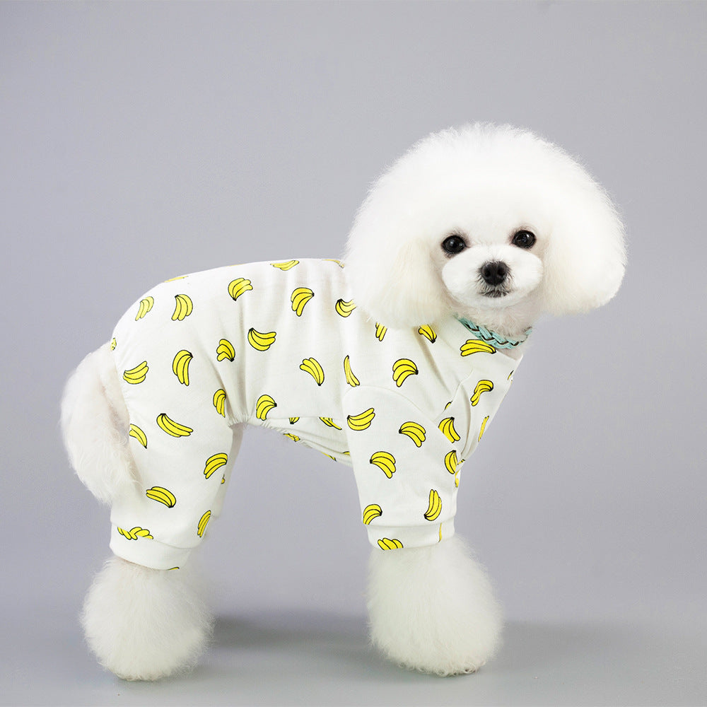 KFX-4456765 Cotton Pet Pajamas in Five Fun Colors for Comfortable Home Wear