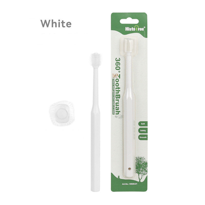 KFX-4459325 360-Degree Pet Oral Care Toothbrush in Multiple Head Shapes and Colors