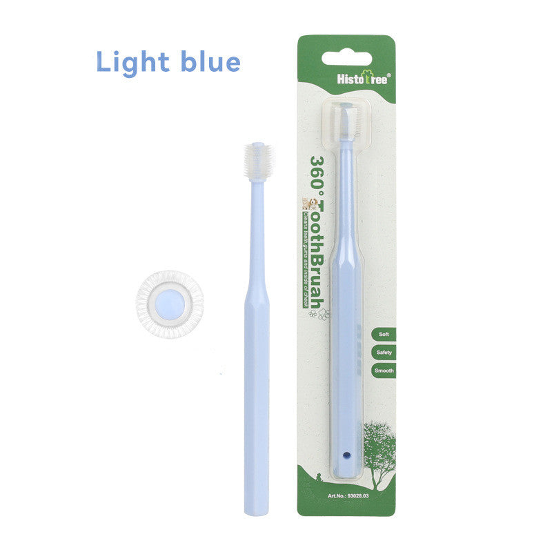 KFX-4459325 360-Degree Pet Oral Care Toothbrush in Multiple Head Shapes and Colors