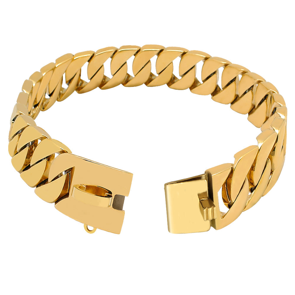 KFX-4459453 Durable Stainless Steel Dog Chain Collar - Available in 45cm & 50cm Sizes