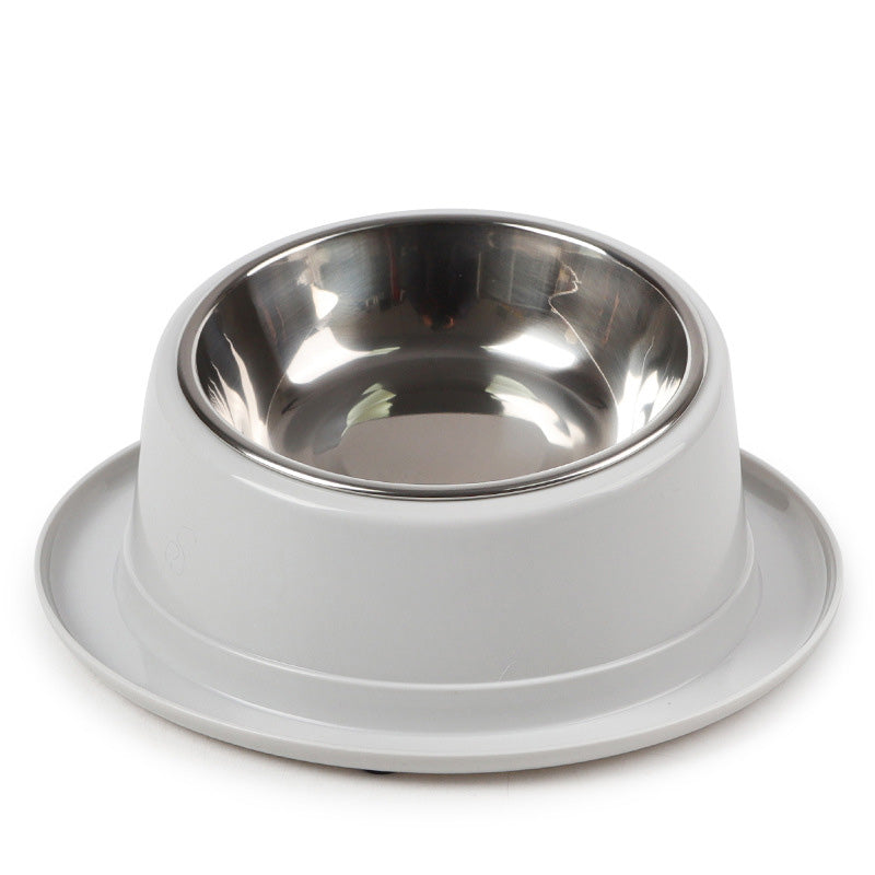 KFX-4463421 Stainless Steel Non-Slip Cat Bowl with Tilted Design for Easy Feeding