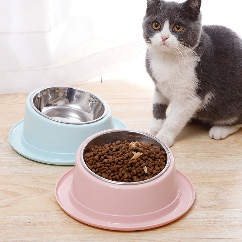KFX-4463421 Stainless Steel Non-Slip Cat Bowl with Tilted Design for Easy Feeding