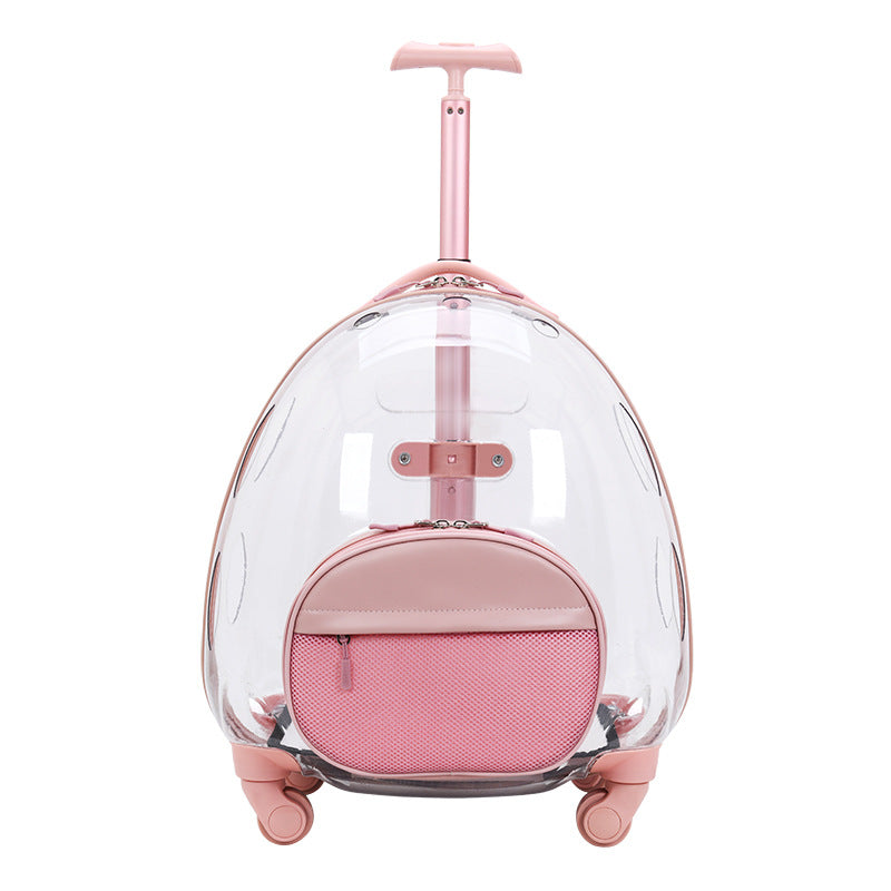 KFX-4463677 Transparent Travel Pet Suitcase for Dogs and Cats, Medium Soft PVC, Capacity 12.50kg