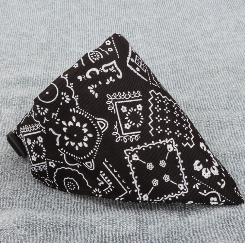 KFX-4464829 Adjustable Twill Cotton Neck Scarf for Dogs and Cats - Stylish and Comfortable Pet Bandana Collar