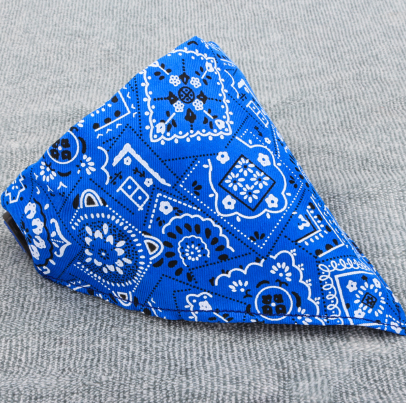 KFX-4464829 Adjustable Twill Cotton Neck Scarf for Dogs and Cats - Stylish and Comfortable Pet Bandana Collar