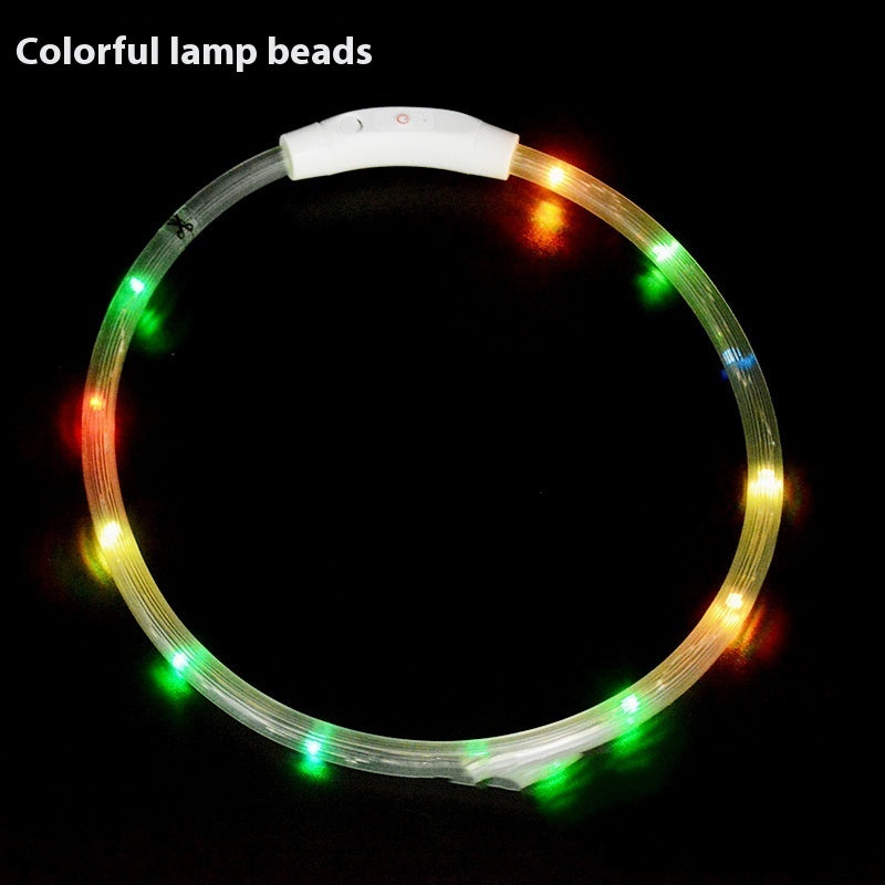 KFX-4465213 USB Rechargeable LED Glowing Pet Collar - Multiple Color Options Available