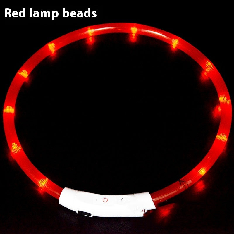 KFX-4465213 USB Rechargeable LED Glowing Pet Collar - Multiple Color Options Available