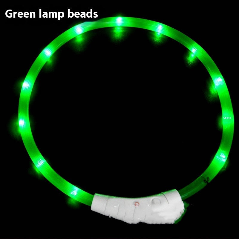 KFX-4465213 USB Rechargeable LED Glowing Pet Collar - Multiple Color Options Available