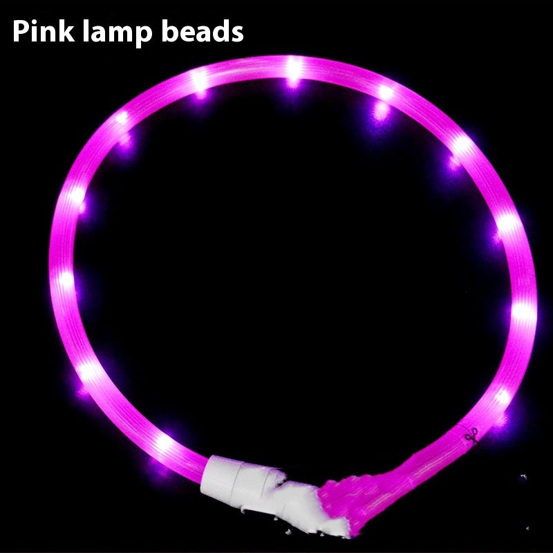 KFX-4465213 USB Rechargeable LED Glowing Pet Collar - Multiple Color Options Available