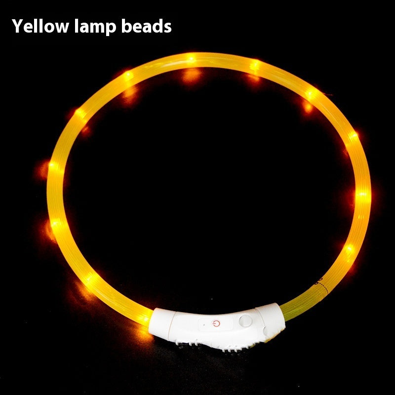 KFX-4465213 USB Rechargeable LED Glowing Pet Collar - Multiple Color Options Available