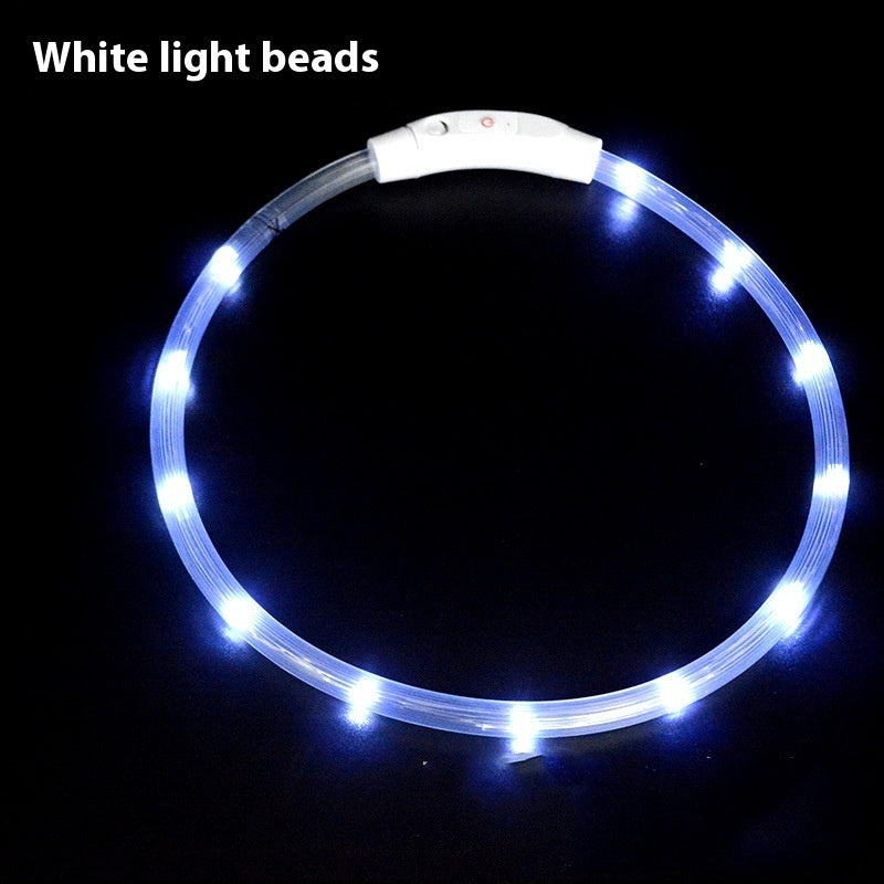 KFX-4465213 USB Rechargeable LED Glowing Pet Collar - Multiple Color Options Available
