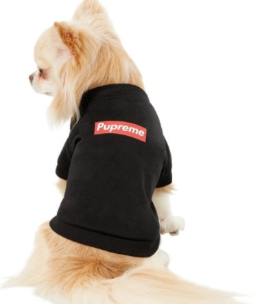 KFX-4465597 Lightweight Cotton Pet T-Shirt for All Seasons - Available in Black & White, Sizes S to XXL