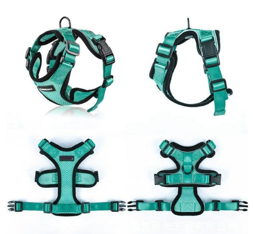 KFX-4466493 Adjustable Escape Proof Cat Vest Harness with Soft Mesh and Car Seat Belt Adapter