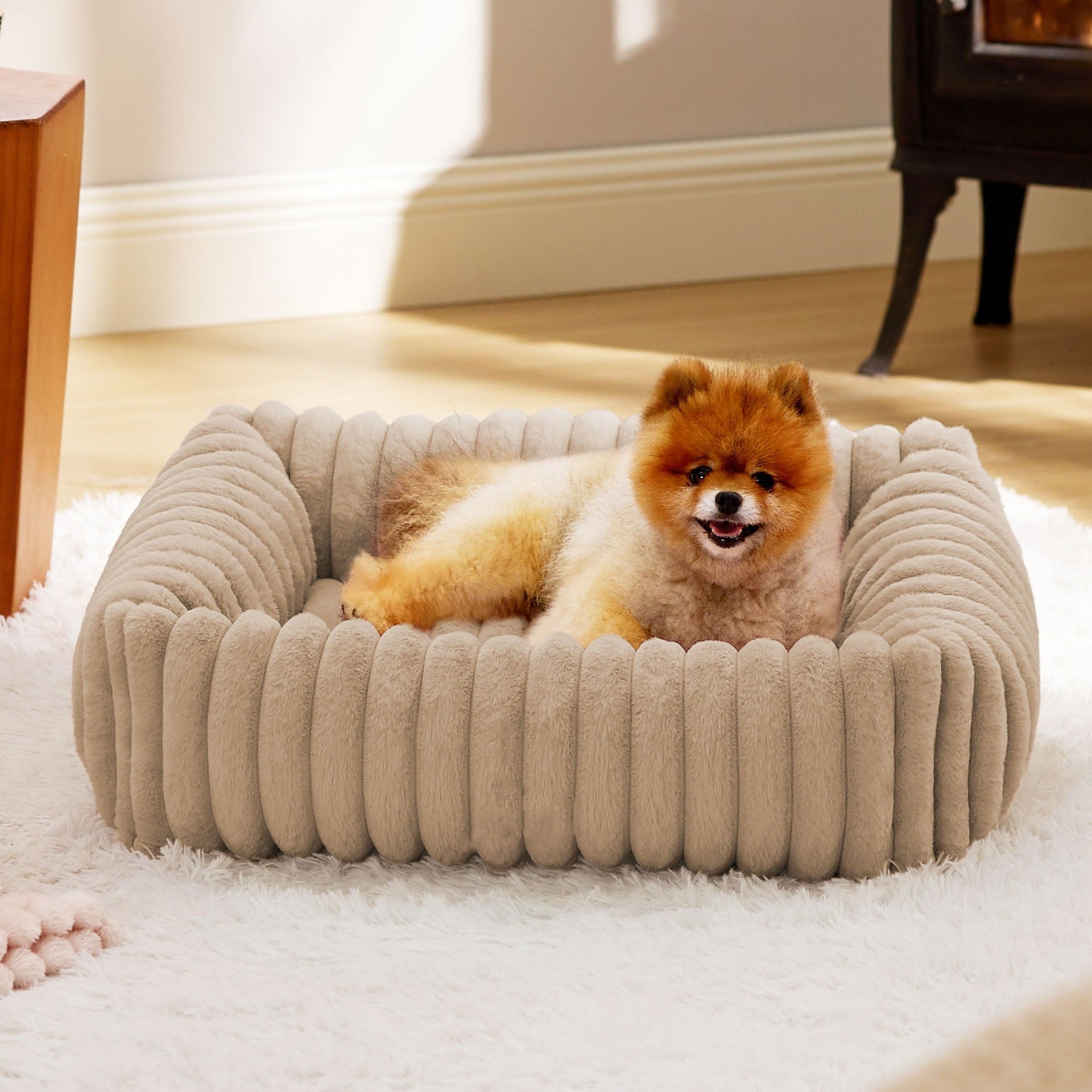 KFX-4467261 Cozy Winter Cat and Dog Bed - Soft Pet Mat with Cushioned Support in Multiple Sizes