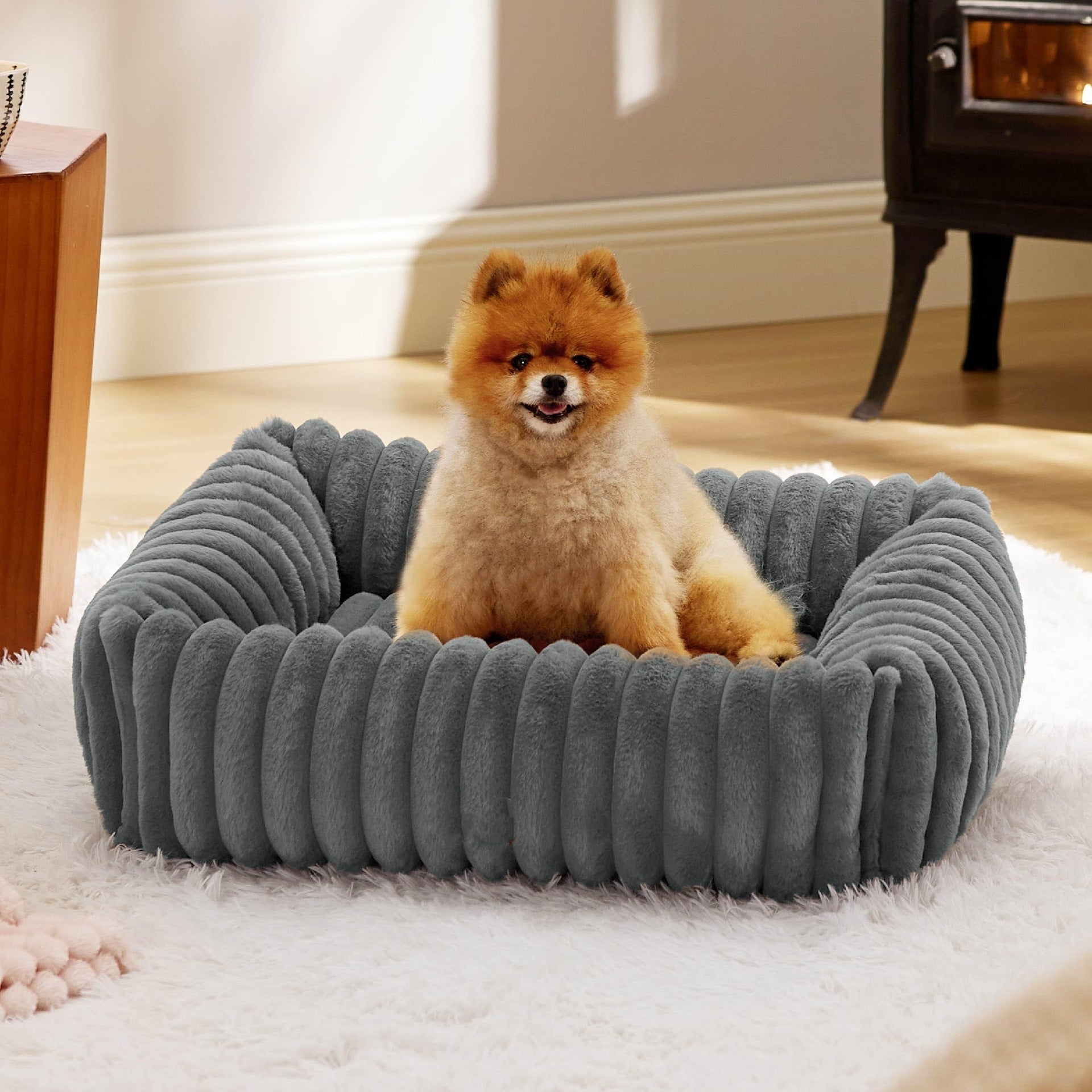 KFX-4467261 Cozy Winter Cat and Dog Bed - Soft Pet Mat with Cushioned Support in Multiple Sizes