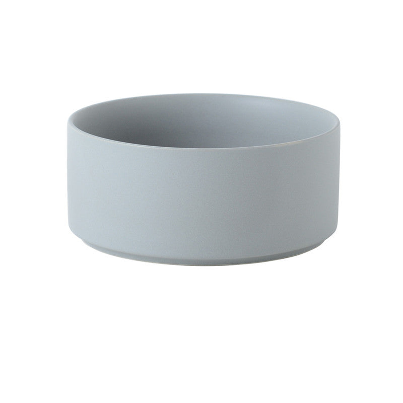 KFX-4467389 Dual Ceramic Cat Bowl Set - Pottery Pet Feeding & Drinking Bowls in Various Colors