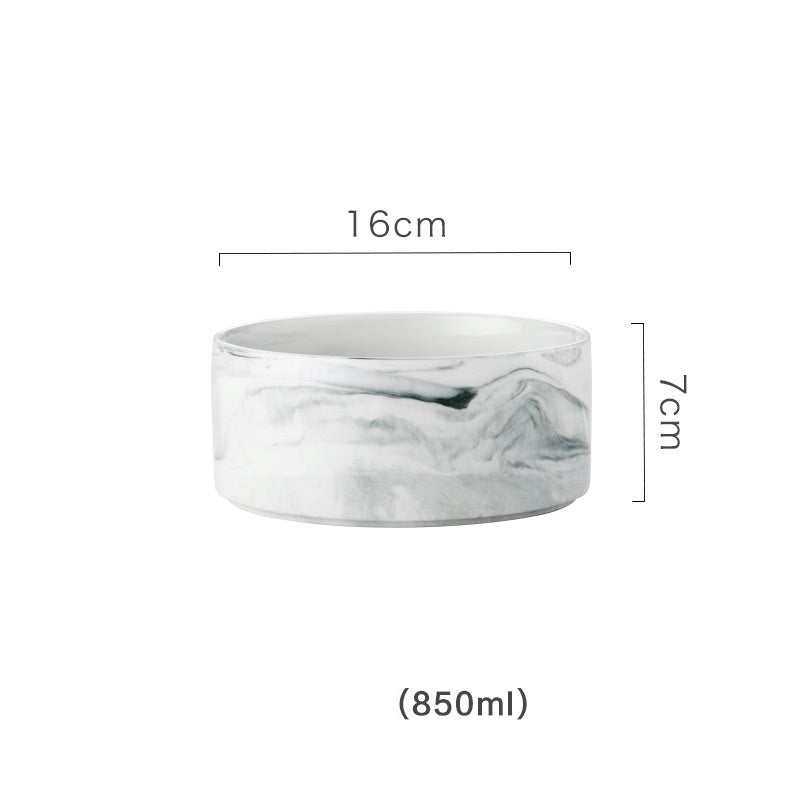 KFX-4467389 Dual Ceramic Cat Bowl Set - Pottery Pet Feeding & Drinking Bowls in Various Colors