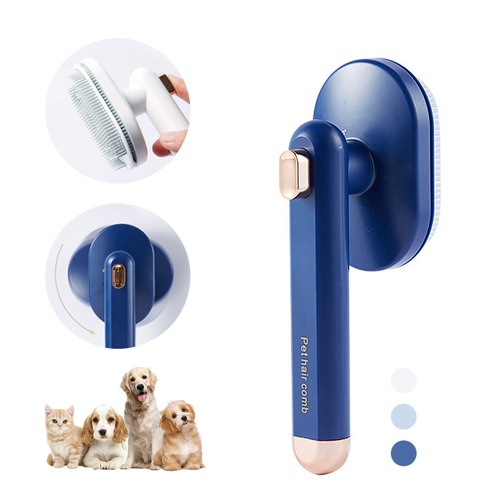 KFX-4468797 High-Density Needle Pet Grooming Comb for Dogs and Cats - Self-Cleaning Brush in Multiple Colors
