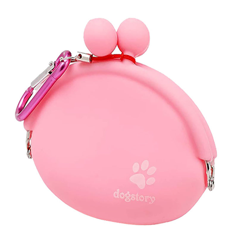 KFX-4470461 Silicone Dog Treat Pouch - Portable Training Snack Bag for Pet Walking and Outdoor Activities