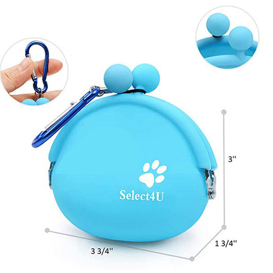 KFX-4470461 Silicone Dog Treat Pouch - Portable Training Snack Bag for Pet Walking and Outdoor Activities