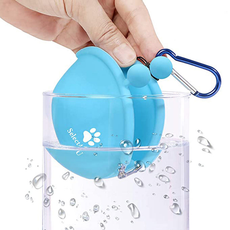 KFX-4470461 Silicone Dog Treat Pouch - Portable Training Snack Bag for Pet Walking and Outdoor Activities