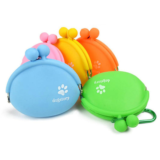 KFX-4470461 Silicone Dog Treat Pouch - Portable Training Snack Bag for Pet Walking and Outdoor Activities