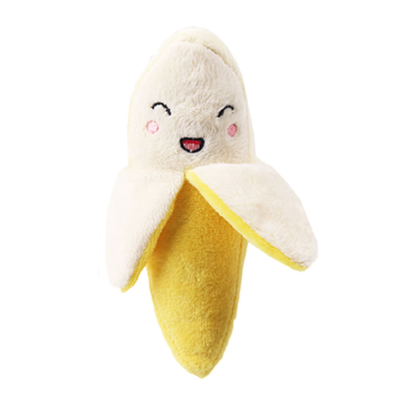 KFX-4472637 Interactive Plush Toy Training Set - Assorted Food Shapes including Mushroom, Banana, Carrot, and Crab