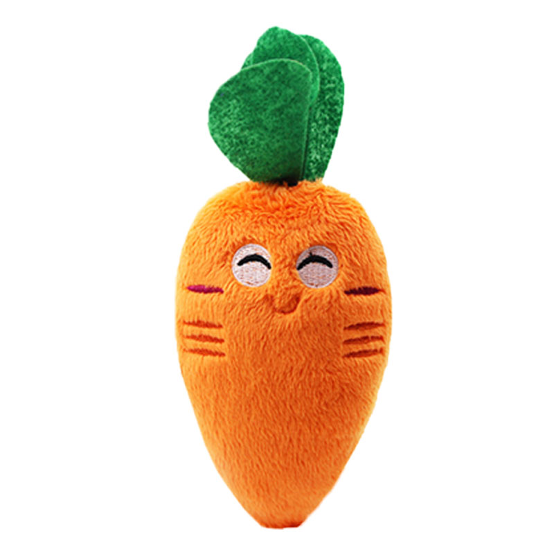 KFX-4472637 Interactive Plush Toy Training Set - Assorted Food Shapes including Mushroom, Banana, Carrot, and Crab
