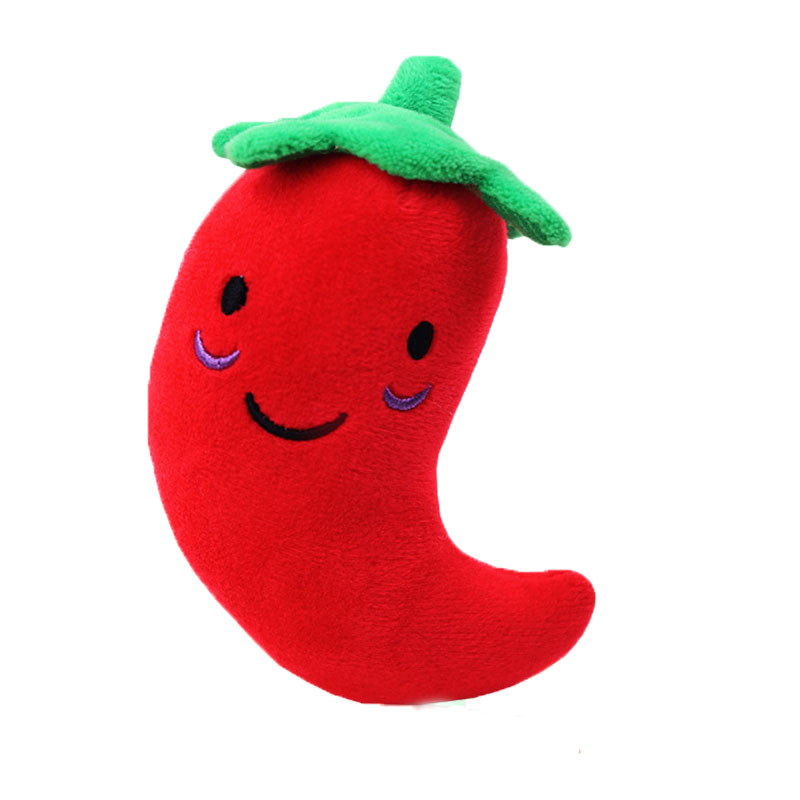 KFX-4472637 Interactive Plush Toy Training Set - Assorted Food Shapes including Mushroom, Banana, Carrot, and Crab