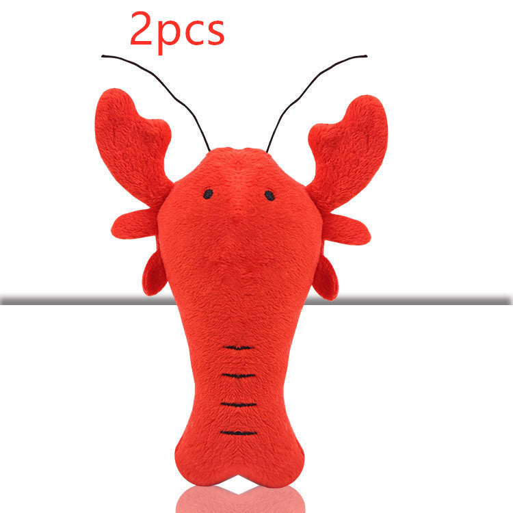KFX-4472637 Interactive Plush Toy Training Set - Assorted Food Shapes including Mushroom, Banana, Carrot, and Crab